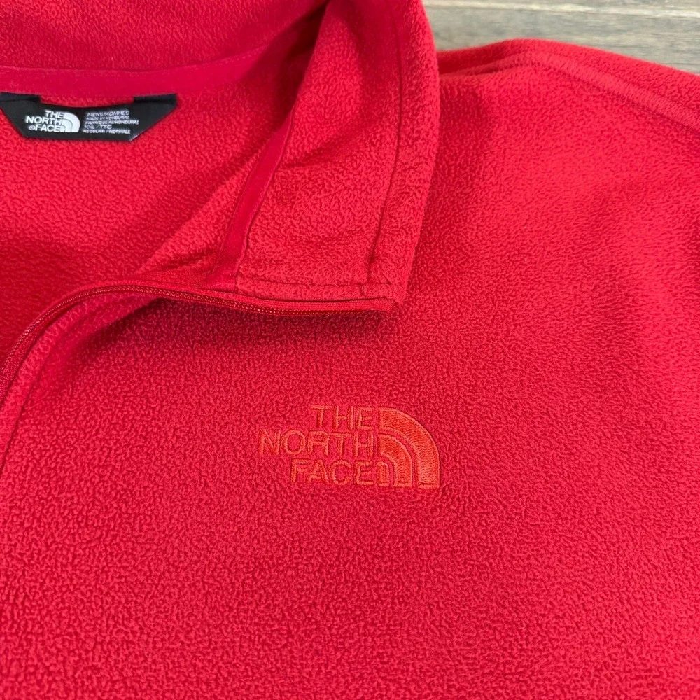 The North Face Red Fleece 1/4 Zip Pullover Mens‎ XXL Regular